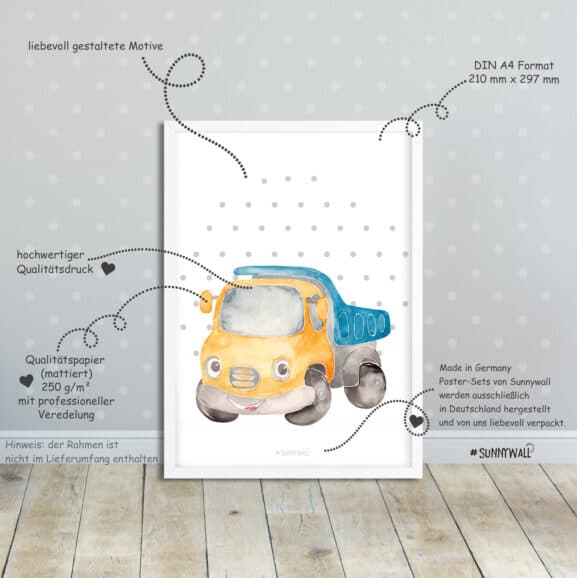 Auto Cars Kinderposter Poster